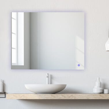 Bricomart ESPEJO DE BAÑO CON LUZ LED RETRO 100X80CM