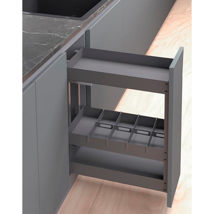 Bricomart EXTRAIBLE ESPECIERO PARA MUEBLE DE COCINA DE 30 CM ANCHO