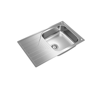 Bricomart FREGADERO DE COCINA 1SENO + ESCURRIDOR TEKA CUADRADO 77 X 48 X18 CM