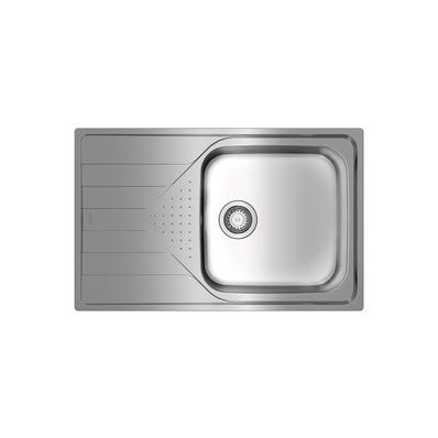 Bricomart FREGADERO DE COCINA 1SENO + ESCURRIDOR TEKA CUADRADO 77 X 48 X18 CM