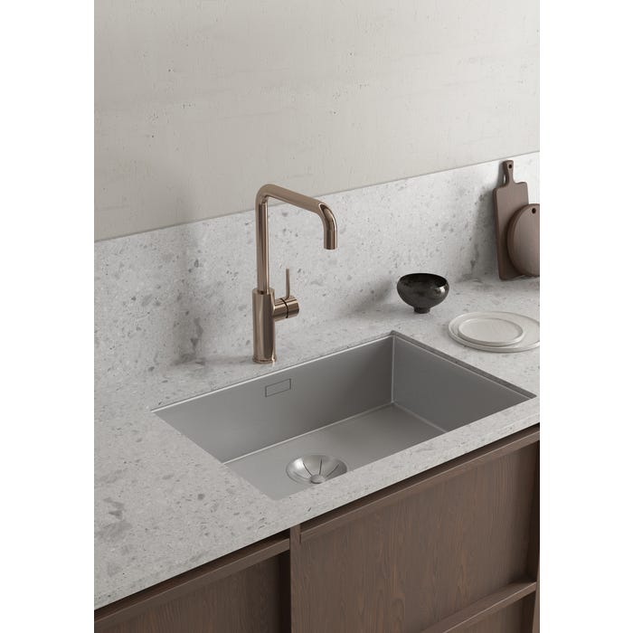 Bricomart GRIFO DE COCINA MONOMANDO PVD ATLANTIS DORADO