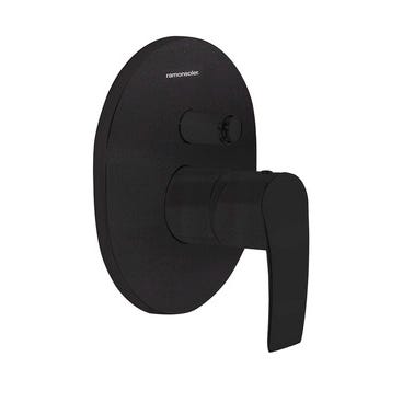 Bricomart GRIFO DE DUCHA EMPOTRADO MONOMANDO REDONDO S2 NEGRO