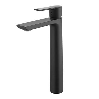 Bricomart GRIFO DE LAVABO MONOMANDO CAÑO ALTO AILIK NEGRO