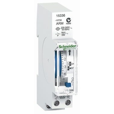 Bricomart INTERRUPTOR HORARIO CON RESERVA 1 MODULO SCHNEIDER