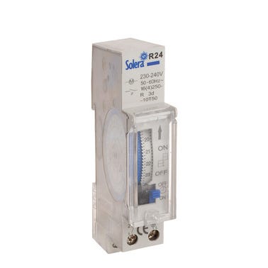 Bricomart INTERRUPTOR HORARIO CON RESERVA 1 MODULO SOLERA