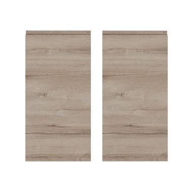 Bricomart KIT 2 PUERTAS PARA MUEBLE DE COCINA LUGO MADERA ROBLE CLARO AGLOMERADO 80X68CM