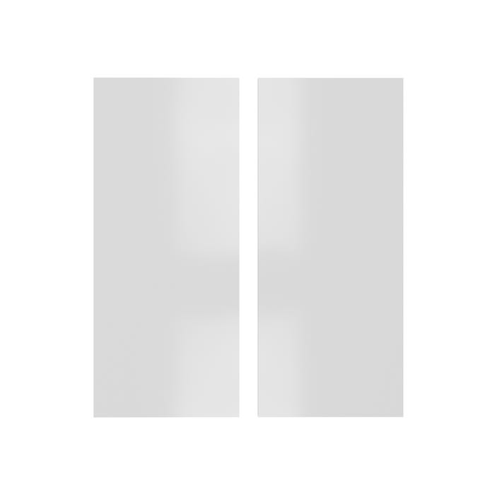 Bricomart KIT 2 PUERTAS PARA MUEBLE DE COCINA SEVILLA BLANCO BRILLO PET 80X63CM