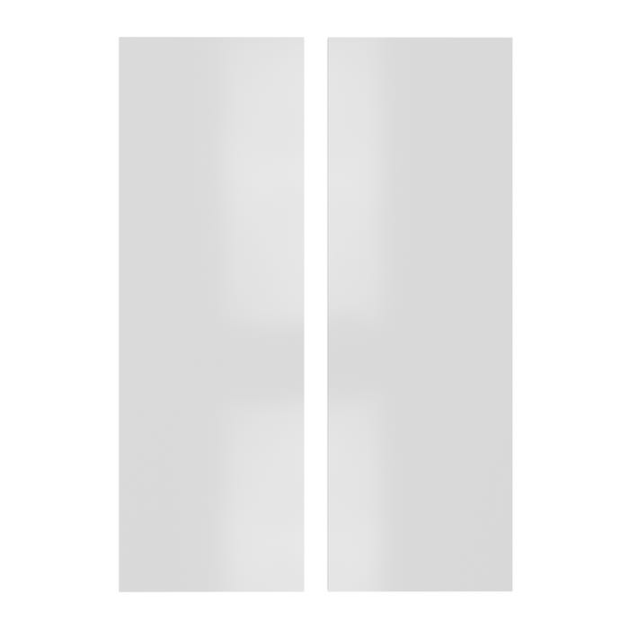 Bricomart KIT 2 PUERTAS PARA MUEBLE DE COCINA SEVILLA BLANCO BRILLO PET 90X63CM