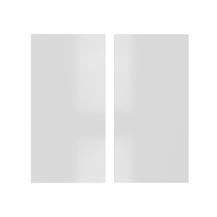 Bricomart KIT 2 PUERTAS PARA MUEBLE DE COCINA SEVILLA BLANCO BRILLO PET 70X68CM