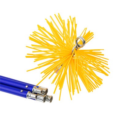 Bricomart KIT DESHOLLINADOR 7M CON 5 VARAS + ERIZO NYLON Ø200MM