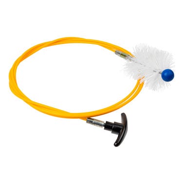 Bricomart KIT DESHOLLINADOR ESTUFA PELLET CABLE 3 M + ESCOBILLON NYLON Ø 80 MM