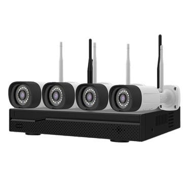Bricomart KIT GRABADOR CCTV WIFI 16 CANALES + 4 CAMARAS EXTERIOR + 1TB