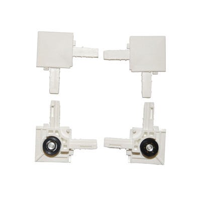 Bricomart KIT JUEGO DE HERRAJES PARA MOSQUITERA CORREDERA DE VENTANAS Y BALCONERAS