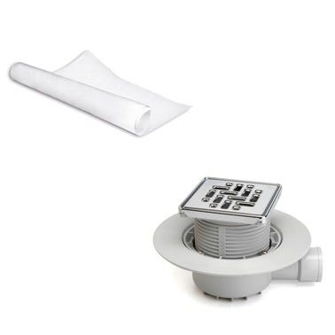 Bricomart KIT PLATO DUCHA SUMIDERO INOX GEOTEXTIL 1.5X2.5M JIMTEN