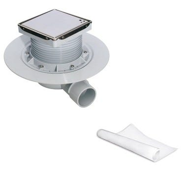 Bricomart KIT PLATO DUCHA SUMIDERO INOX GEOTEXTIL 1.5X2M JIMTEN