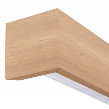 Bricomart KIT RAIL + EMBELLECEDOR PUERTA CORREDERA ACABADO MELAMINA ROBLE