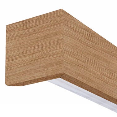 Bricomart KIT RAIL + EMBELLECEDOR PUERTA CORREDERA ACABADO MELAMINA ROBLET