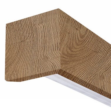 Bricomart KIT RAIL + EMBELLECEDOR PUERTA CORREDERA ACABADO VINILO CASTAÑO