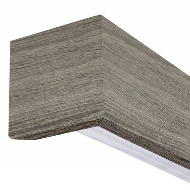 Bricomart KIT RAIL + EMBELLECEDOR PUERTA CORREDERA LISA MELAMINA GRIS T