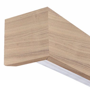 Bricomart KIT RAIL PARA PUERTA CORREDERA SOBRE MURO NOGAL