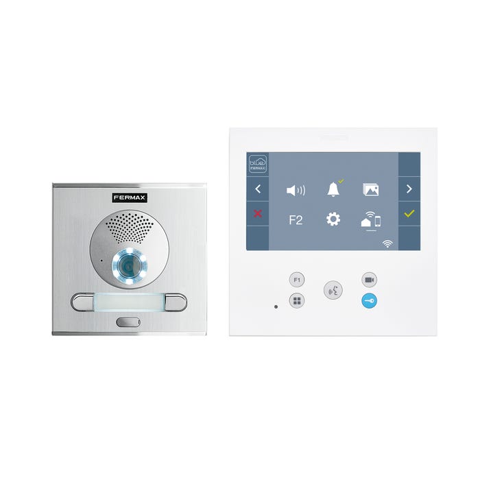 Bricomart KIT VIDEOPORTERO WIFI 2 HILOS PANTALLA 7" 1 VIVIENDA FERMAX