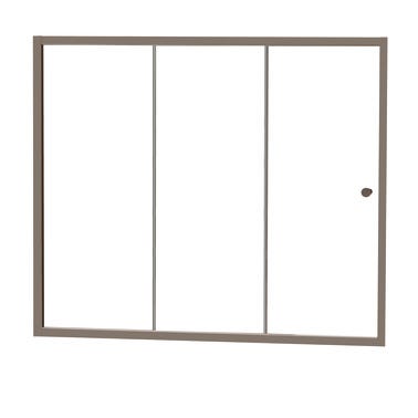 Bricomart MAMPARA DE BAÑERA 3 PUERTAS FRONTAL CORREDERA DETROIT 150CM CROMO