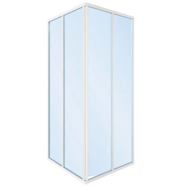 Bricomart MAMPARA DE DUCHA CUADRADA CORREDERA ECO 80X80CM BLANCO