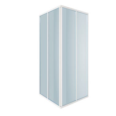 Bricomart MAMPARA DE DUCHA CUADRADA CORREDERA ECO 80X80CM BLANCO