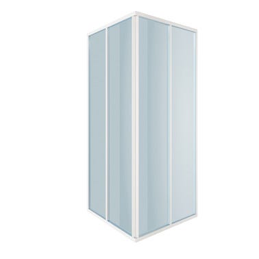 Bricomart MAMPARA DE DUCHA CUADRADA CORREDERA ECO 90X90CM BLANCO