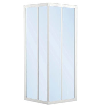 Bricomart MAMPARA DE DUCHA CUADRADA CORREDERA SIENA 90X90CM BLANCO