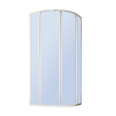 Bricomart MAMPARA DE DUCHA CURVA CORREDERA SIENA 80X80CM BLANCO