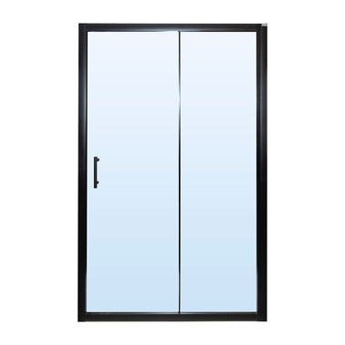Bricomart MAMPARA DE DUCHA FRONTAL CORREDERA LEXIE 160CM NEGRO