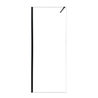 Bricomart MAMPARA DE DUCHA FRONTAL FIJA CARIBE PRO 100CM NEGRO