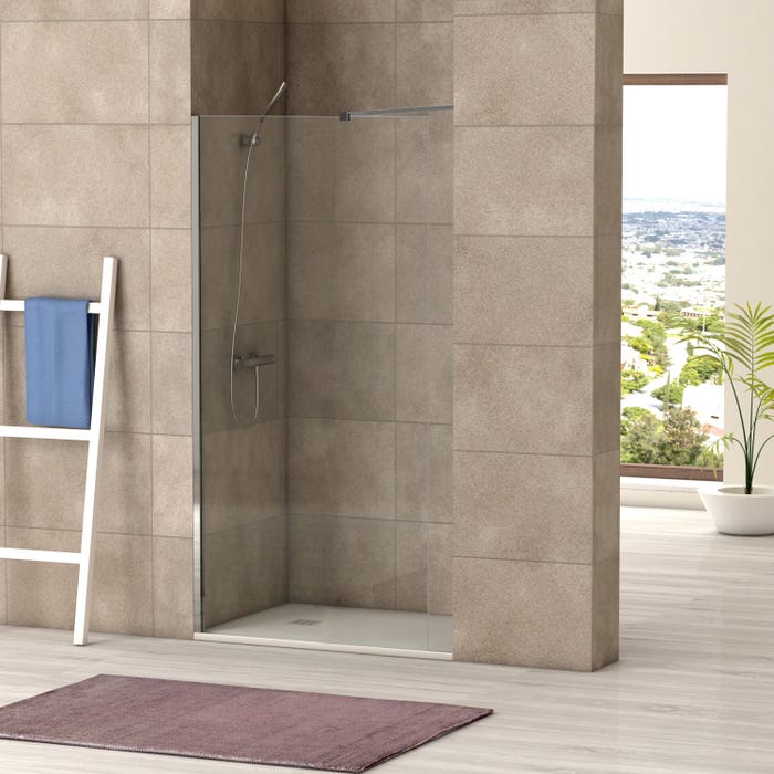 Bricomart MAMPARA DE DUCHA FRONTAL FIJA OCEAN PRO 100CM CROMO