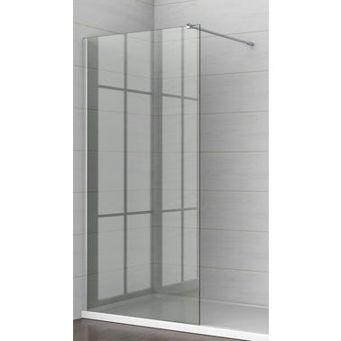 Bricomart MAMPARA DE DUCHA FRONTAL FIJA TEKA INCA WALKIN 100CM CROMO