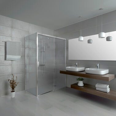 Bricomart MAMPARA DE DUCHA LATERAL FIJO GALA KLEVAN 70CM CROMO