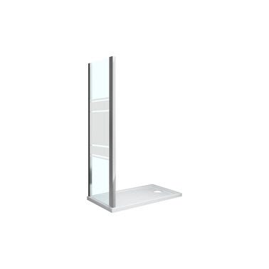 Bricomart MAMPARA DE DUCHA LATERAL FIJO LEXIE 90CM CROMO