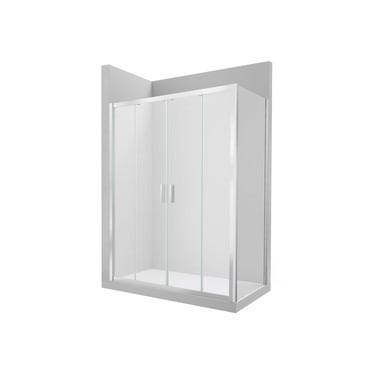 Bricomart MAMPARA DE DUCHA LATERAL FIJO ROCA URA NEW 90CM PLATA