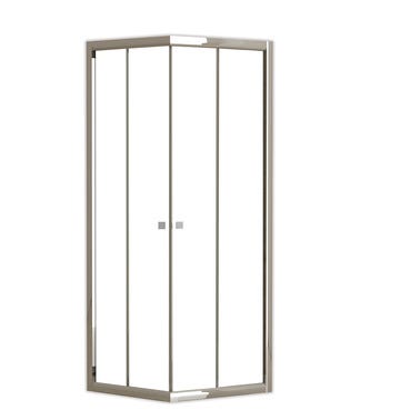 Bricomart MAMPARA DE DUCHA RECTANGULAR CORREDERA CATANIA PRO 80X80CM CROMO