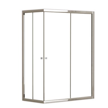 Bricomart MAMPARA DE DUCHA RECTANGULAR CORREDERA CATANIA PRO 80X120CM CROMO