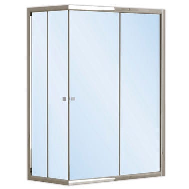 Bricomart MAMPARA DE DUCHA RECTANGULAR CORREDERA CATANIA PRO 70X90CM CROMO