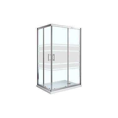 Bricomart MAMPARA DE DUCHA RECTANGULAR CORREDERA LEXIE 70X100CM CROMO