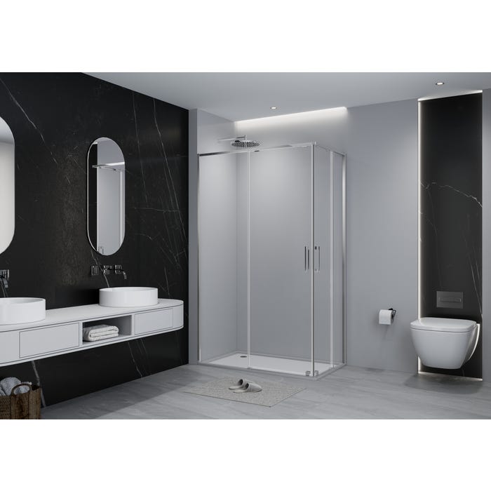 Bricomart MAMPARA DE DUCHA RECTANGULAR TEKA INCA SLIM 70X90CM CROMO