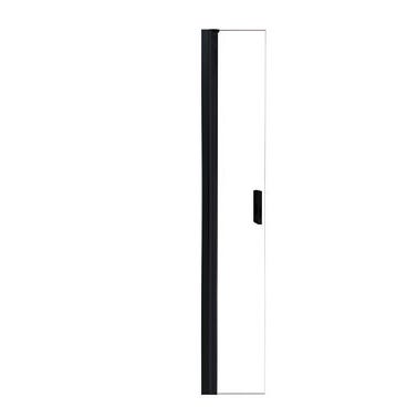 Bricomart MAMPARA PANEL DE DUCHA ABATIBLE CARIBE PRO 40CM CON TIRADOR NEGRO