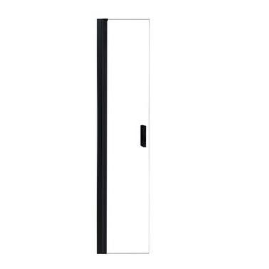 Bricomart MAMPARA PANEL DE DUCHA ABATIBLE CARIBE PRO 60CM CON TIRADOR NEGRO