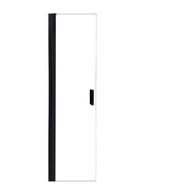 Bricomart MAMPARA PANEL DE DUCHA ABATIBLE CARIBE PRO 80CM CON TIRADOR NEGRO