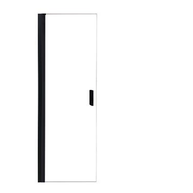 Bricomart MAMPARA PANEL DE DUCHA ABATIBLE CARIBE PRO 90CM CON TIRADOR NEGRO