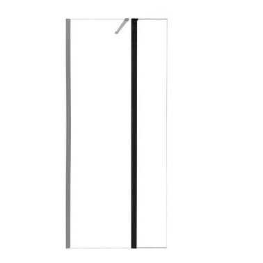 Bricomart MAMPARA PANEL DE DUCHA PUERTA ABATIBLE CARIBE PRO 40CM NEGRO