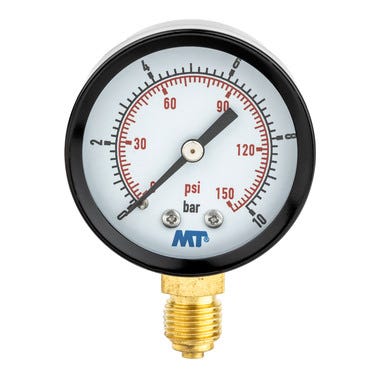 Bricomart MANÓMETRO ESFERA SECA DN-50 CONEXIÓN INFERIOR 0-10 BAR