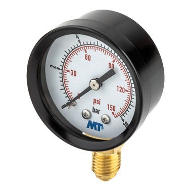 Bricomart MANÓMETRO ESFERA SECA DN-50 CONEXIÓN INFERIOR 0-10 BAR